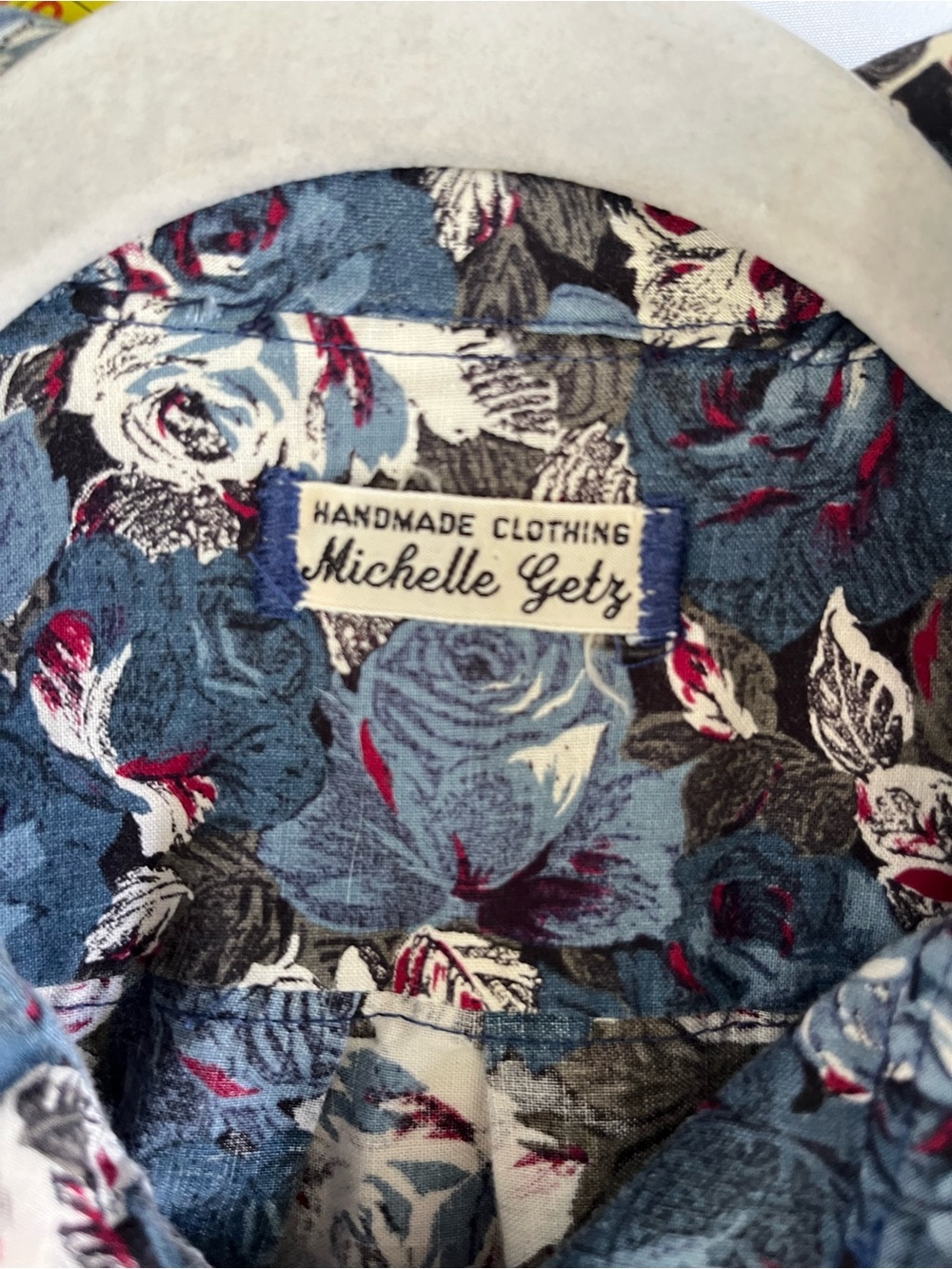 Vintage Handmade Floral Lace Button Up Blouse - Picture 6 of 6